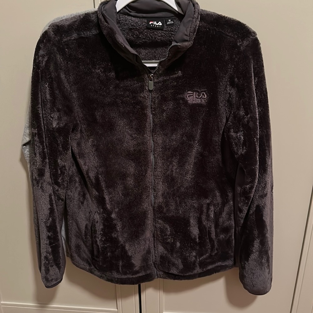 grey super soft medium fila jacket